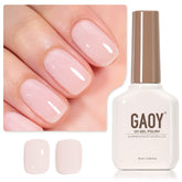 GAOY Sheer Light Pink Gel Polish bottle showing translucent color for at-home nail art.