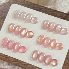 GAOY Soft Pink Cat Eye Gel Nail Polish Set with six colors for stylish at‑home nail art