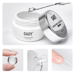 GAOY Solid Nail Glue Gel bottle top view for long-lasting nail tips