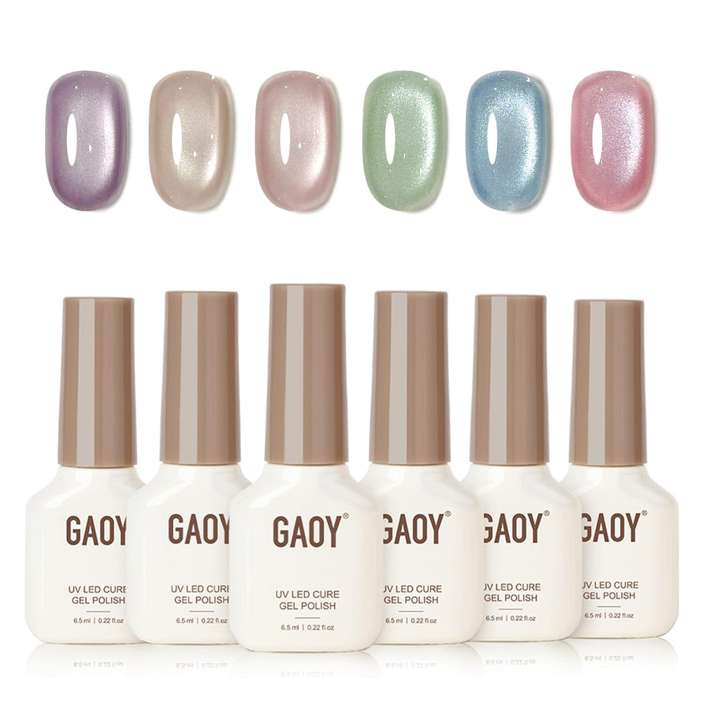 GAOY Summer Gel Nail Set box displays six vibrant shades for beach-ready nails