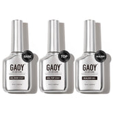 GAOY top coat 16ml glossy, no-wipe finish for radiant nails.