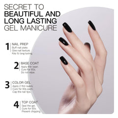GAOY UV-led nail lamp 60s enabling quick curing for a glossy finish.