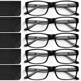 Gaoye 5-pack reading glasses front view for everyday reading comfort.
