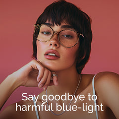Gaoye blue light glasses with metal arms and UV400 protection