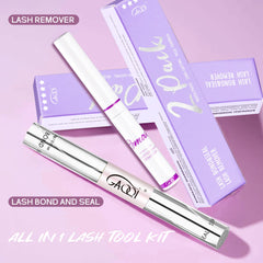 GAQQI Lash Remover 5ml bottle demonstrating quick-dissolve action.