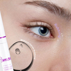 GAQQI Waterproof Lash Adhesive shown on lashes with water resistance.