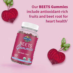 Garden of Life BEETS Gummies close-up of gummies for easy pre- and post-workout use