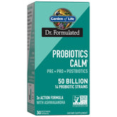 Garden of Life Calm probiotic bottle with 50 Billion CFU for mood and digestion support.