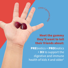 Garden of Life Dr Formulated kids gummies strawberry flavor appealing to kids.