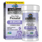 Garden of Life Dr Formulated Once Daily Prenatal bottle front showing probiotic formula for pregnancy