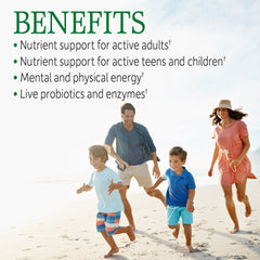 Vitamin Code Family Multi label close-up highlights natural ingredients and clean formulation.