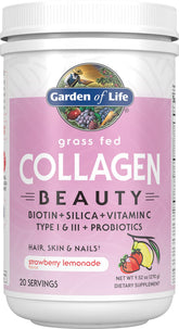 Garden of Life Collagen Beauty bottle in strawberry lemonade flavor for daily nourishment