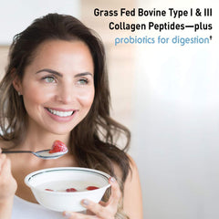 Garden of Life collagen powder blends smoothly into a smoothie.