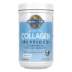 Garden of Life grass-fed collagen powder tub for daily protein and skin support