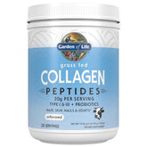 Garden of Life grass fed collagen powder unflavored tub supports skin and joint wellness.