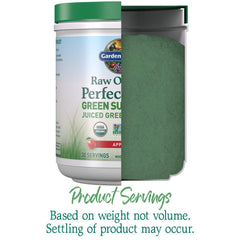 Garden of Life label highlighting organic, vegan, dairy-free certifications