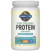 Garden of Life Organic Vegan Protein Powder bottle with scoop for quick, high-protein shakes.