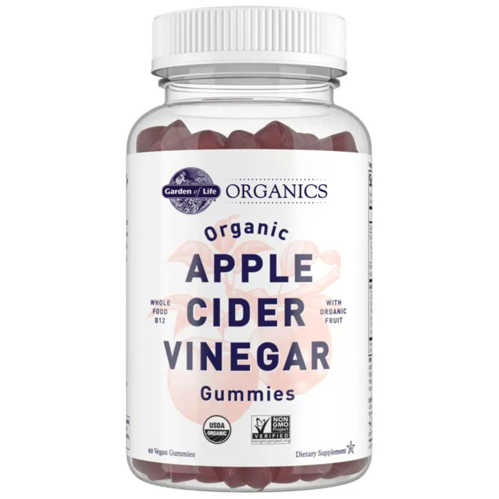 Garden of Life Organics ACV Gummies bottle for convenient daily wellness on the go