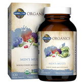 Garden of Life Organics Men's Multi bottle label with organic certification