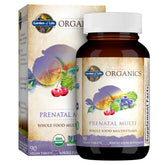 Garden of Life Organics Prenatal bottle close-up may support energy metabolism during pregnancy.