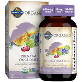 Garden of Life Organics Prenatal Once Daily tablet shown for daily prenatal support.