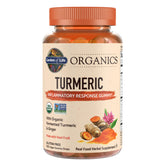 Garden of Life Organics Turmeric Inflammatory Response Gummy bottle for easy daily use