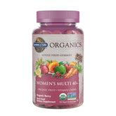 Garden of Life Organics Women 40+ gummies in a berry bottle, showing daily support.