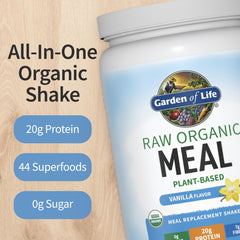 Garden of Life Raw Organic Meal blended into a smoothie for a balanced meal