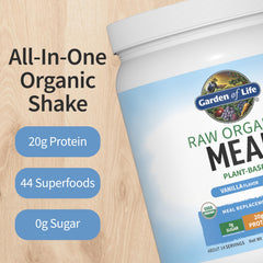 Garden of Life Raw Organic Meal vanilla smoothie with creamy texture and mixability