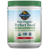 Garden of Life Raw Organic Perfect Food apple bottle ready to pour for daily greens