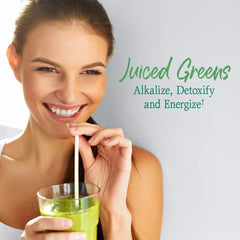 Close-up of Garden of Life powder jar showing serving-friendly greens