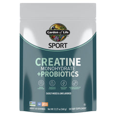 Garden of Life SPORT Creatine Monohydrate bottle signals strength and performance support.