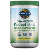 Garden of Life Super Greens bottle for daily nutrition and energy.