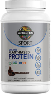 Garden of Life vegan chocolate protein powder tub for post-workout recovery