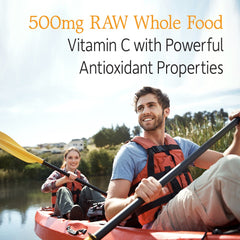 Close-up of probiotic blend in Garden of Life Vitamin Code Raw Vitamin C for digestion support