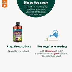Dilution in water for feeding Gardenera fertilizer to citrus plants.