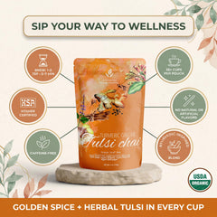 Gardenika tea cup steaming with spice-forward notes for a cozy evening