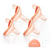 Garkoko four-pack pacifier set with BPA-free silicone nipples for busy families.