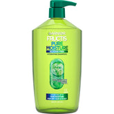 Garnier Fructis Pure Moisture shampoo bottle close-up highlighting hydrating formula