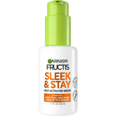 Garnier Fructis Sleek and Stay serum packaging showing frizz-control formula