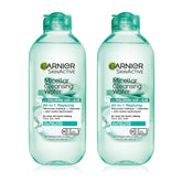 Garnier micellar water bottle close-up highlighting hydrating cleansing