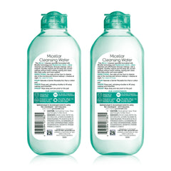 Garnier micellar water two-pack on shelf for daily cleansing