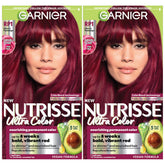Garnier Nutrisse RP1 pink red dye bottle showing bold color