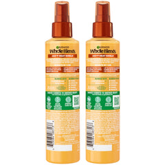 Garnier Whole Blends bee wax visuals showing formula blend for fortified hair.
