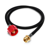 Gas One 4 ft propane hose connects 1 lb to 20 lb tanks for versatility.