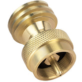 GASPRO 1lb propane tank adapter connection enables quick refueling for mobile grilling.