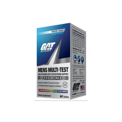 GAT SPORT label closeup shows premium multivitamin blend for athletes.