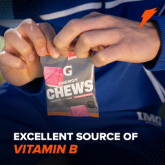 Vitamin B12 label emphasizes boost for athletes during activity.