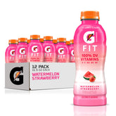 Gatorade Fit Watermelon Strawberry 12-pack bottles for active hydration.