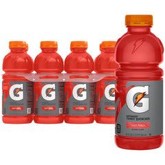 Gatorade Fruit Punch 20 oz bottle ready for hydration during workouts.